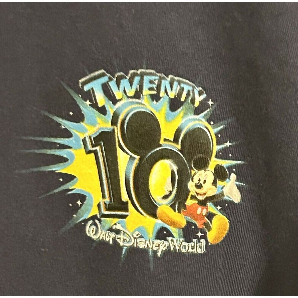 2010 Walt Disney World Souvenir T-shirt Navy Blue Sz Medium- Mickey Donald Goofy - Picture 4 of 9